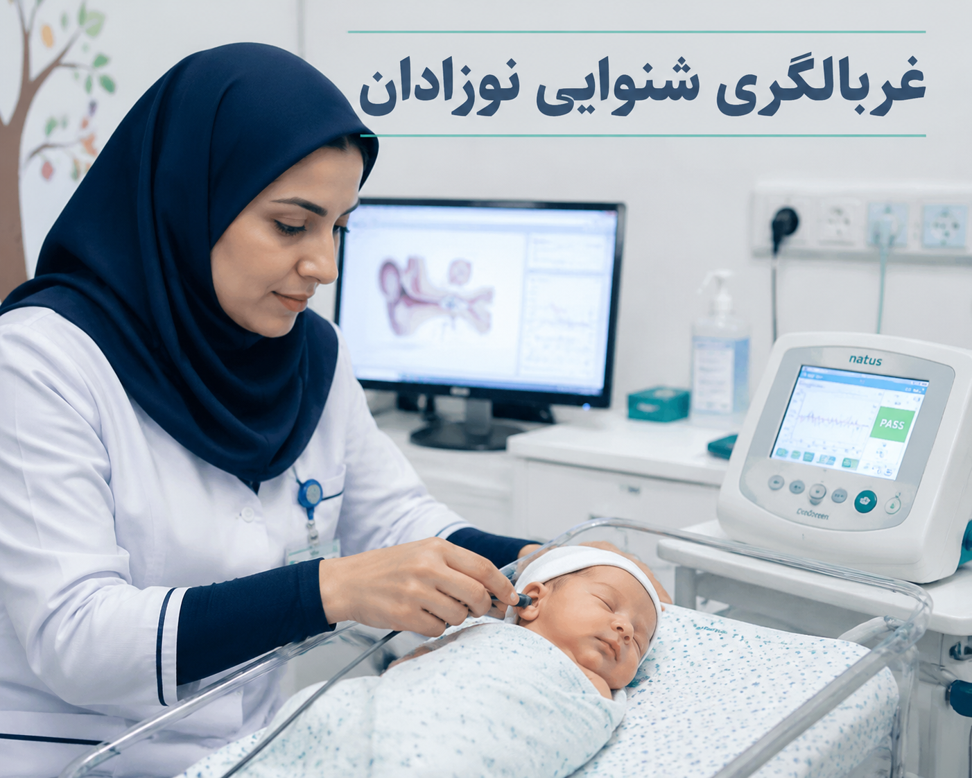 تأکید بر اهمیت غربالگری شنوایی نوزادان در مرکز ادیولوژی بیمارستان فیروزآبادی 